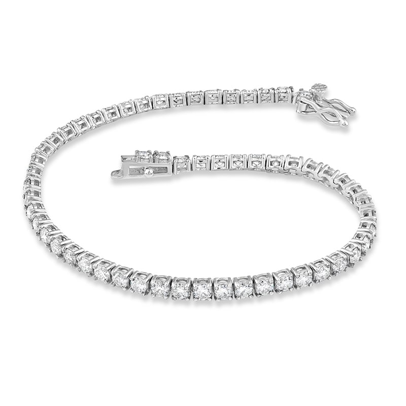 Sterling Silver Moissanite Tennis Bracelet